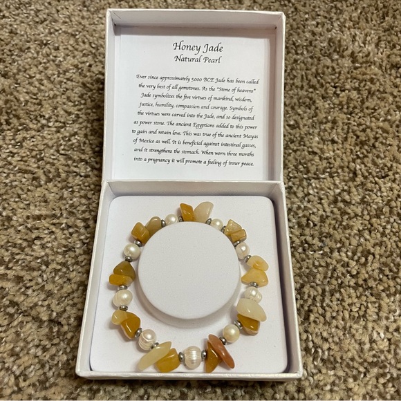 Natural Freshwater Pearls bracelet mix with Stone Nuggets Gemstone - Picture 2 of 12